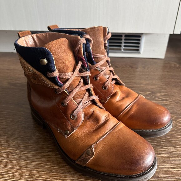 Men's Steve Madden Leather Boots - Size 8 - Picture 2 of 7